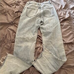 Garage Light Gray Straight Leg Jeans